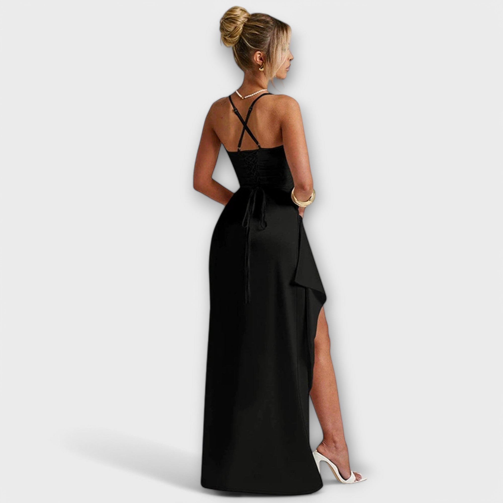 Amara Satin Split Dress