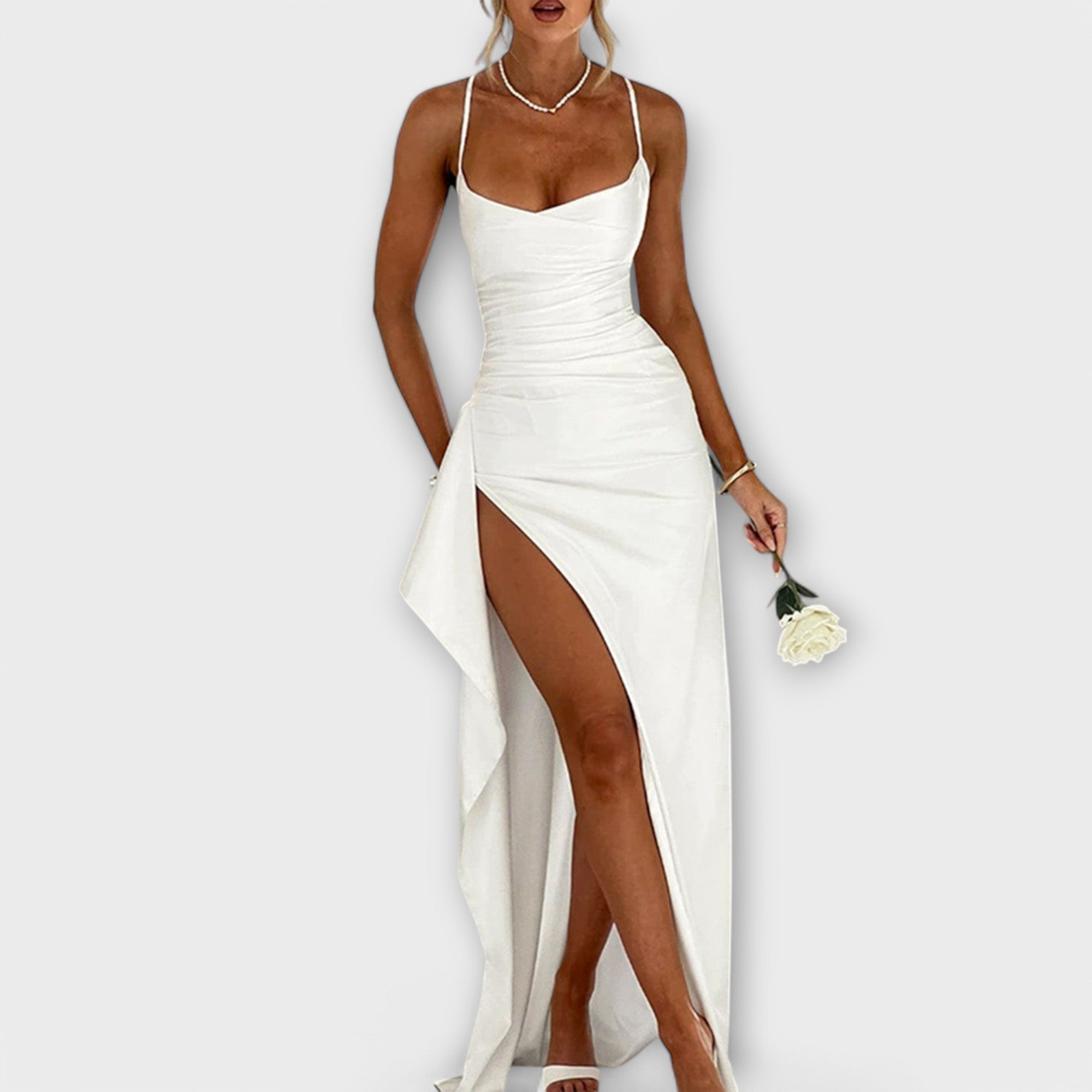 Amara Satin Split Dress