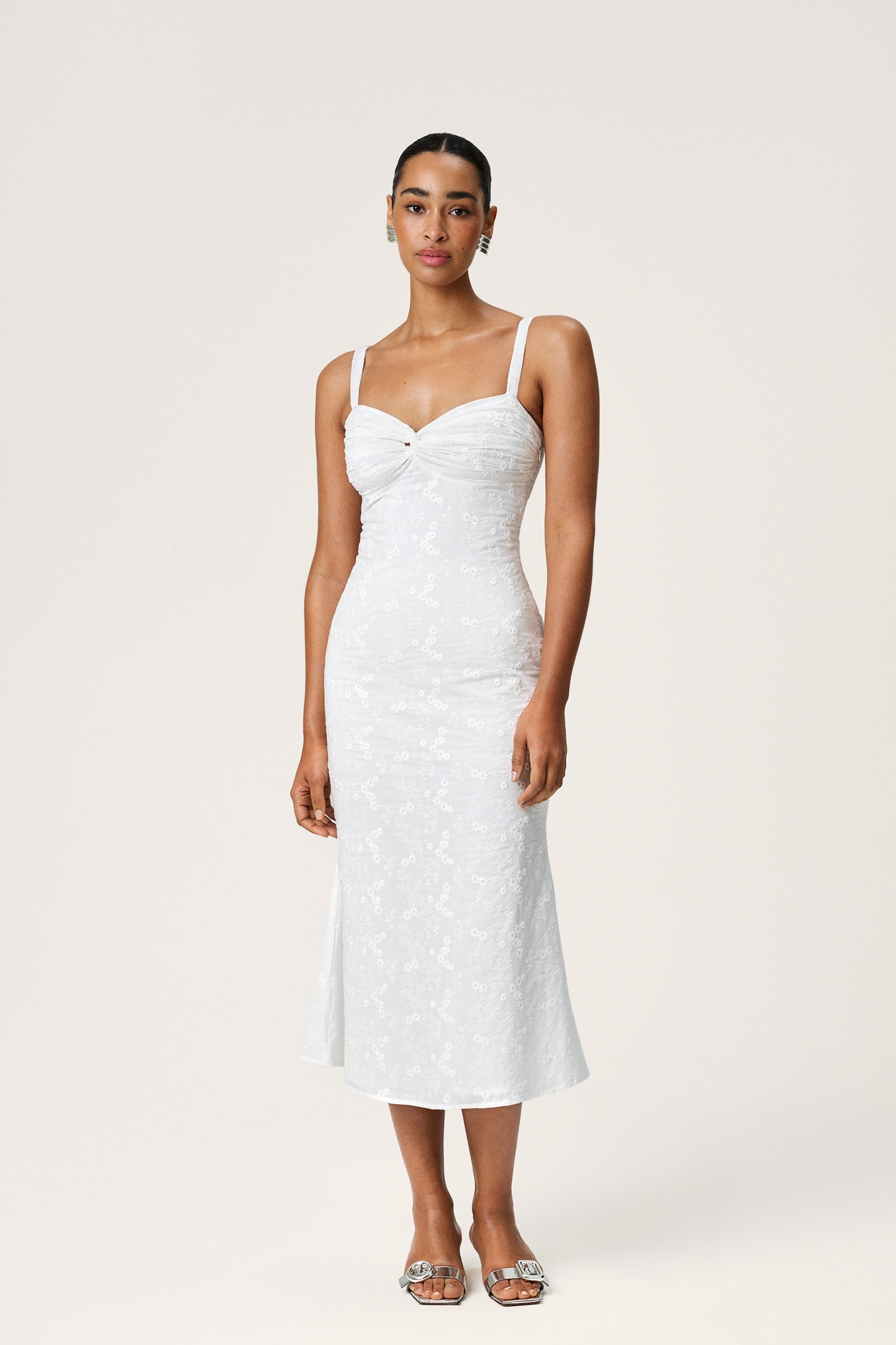 Ivory Whisper Midi Dress