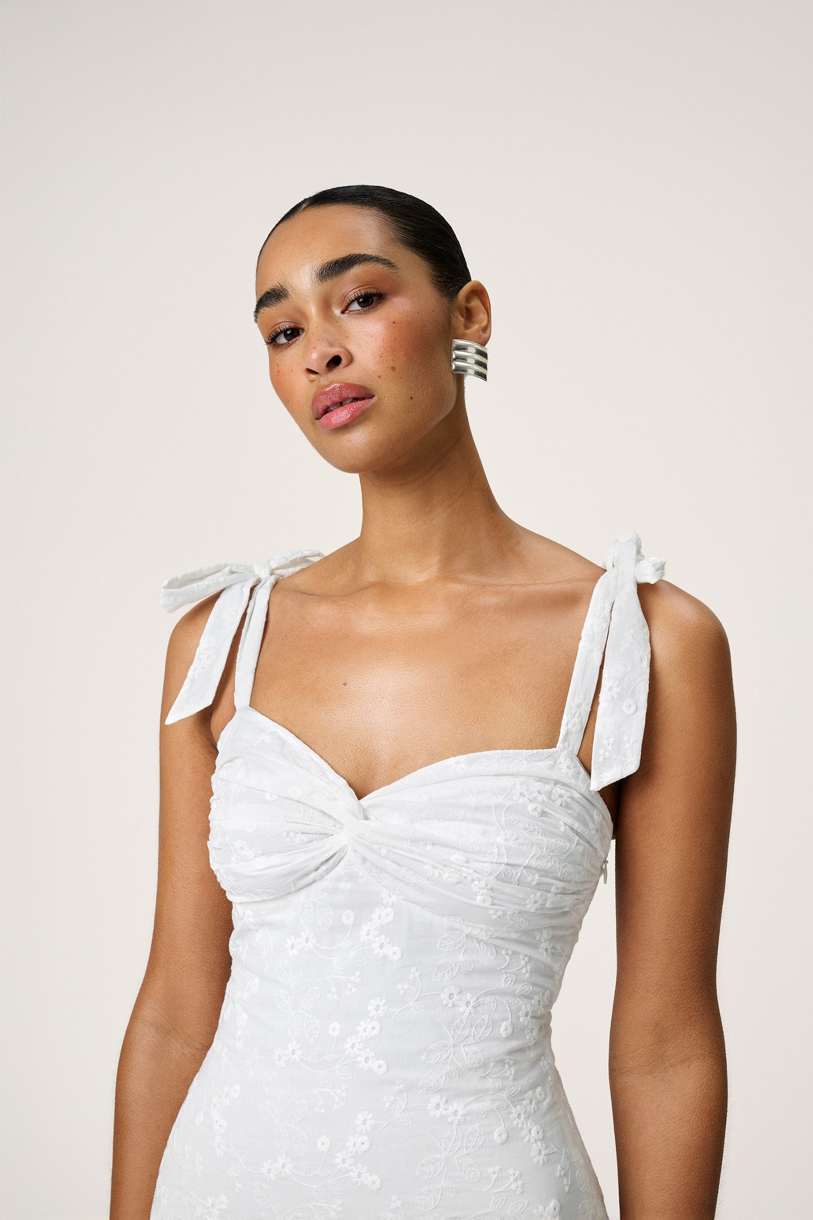 Ivory Whisper Midi Dress