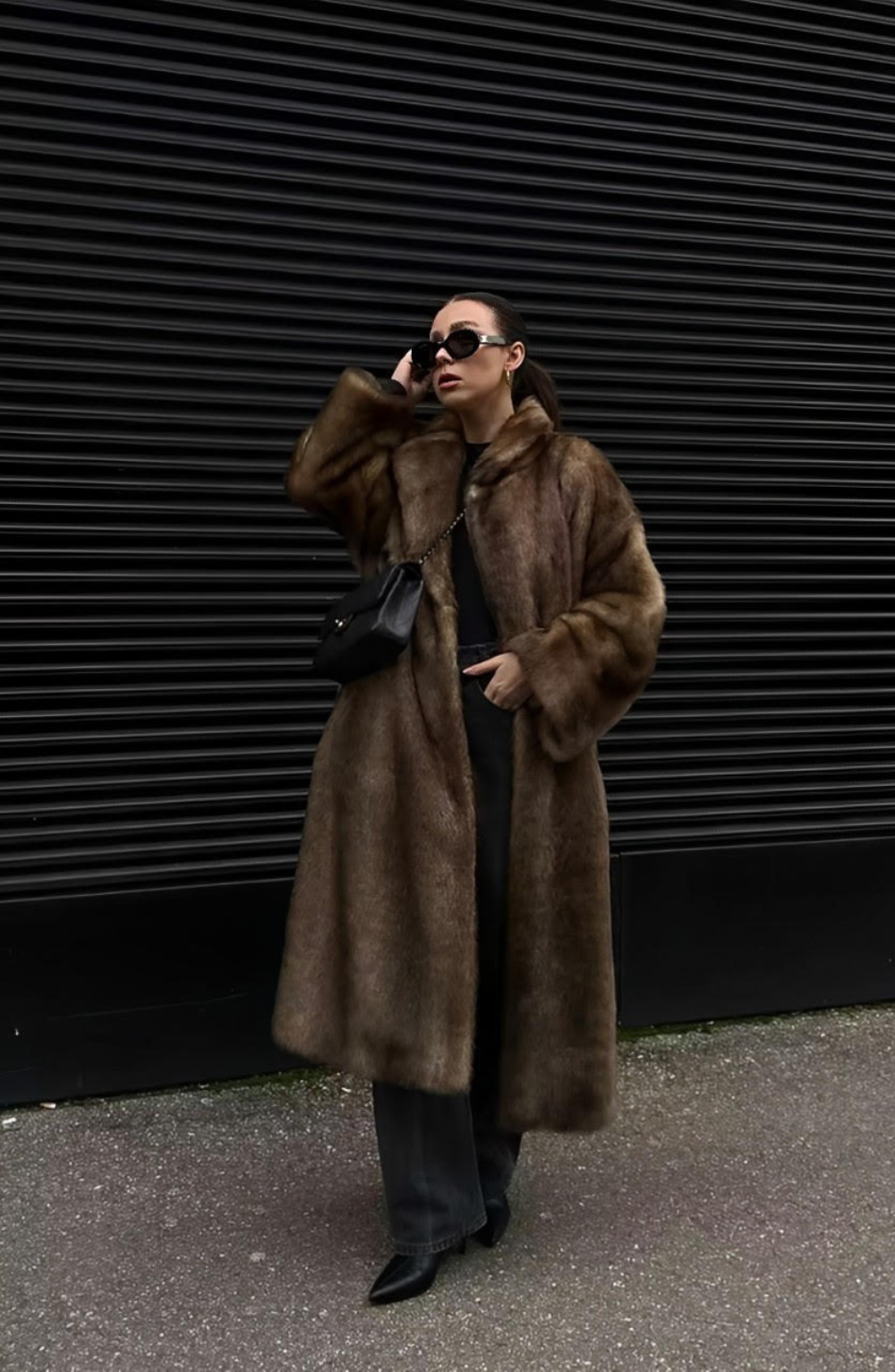 Vivienne Faux Fur Trench Coat