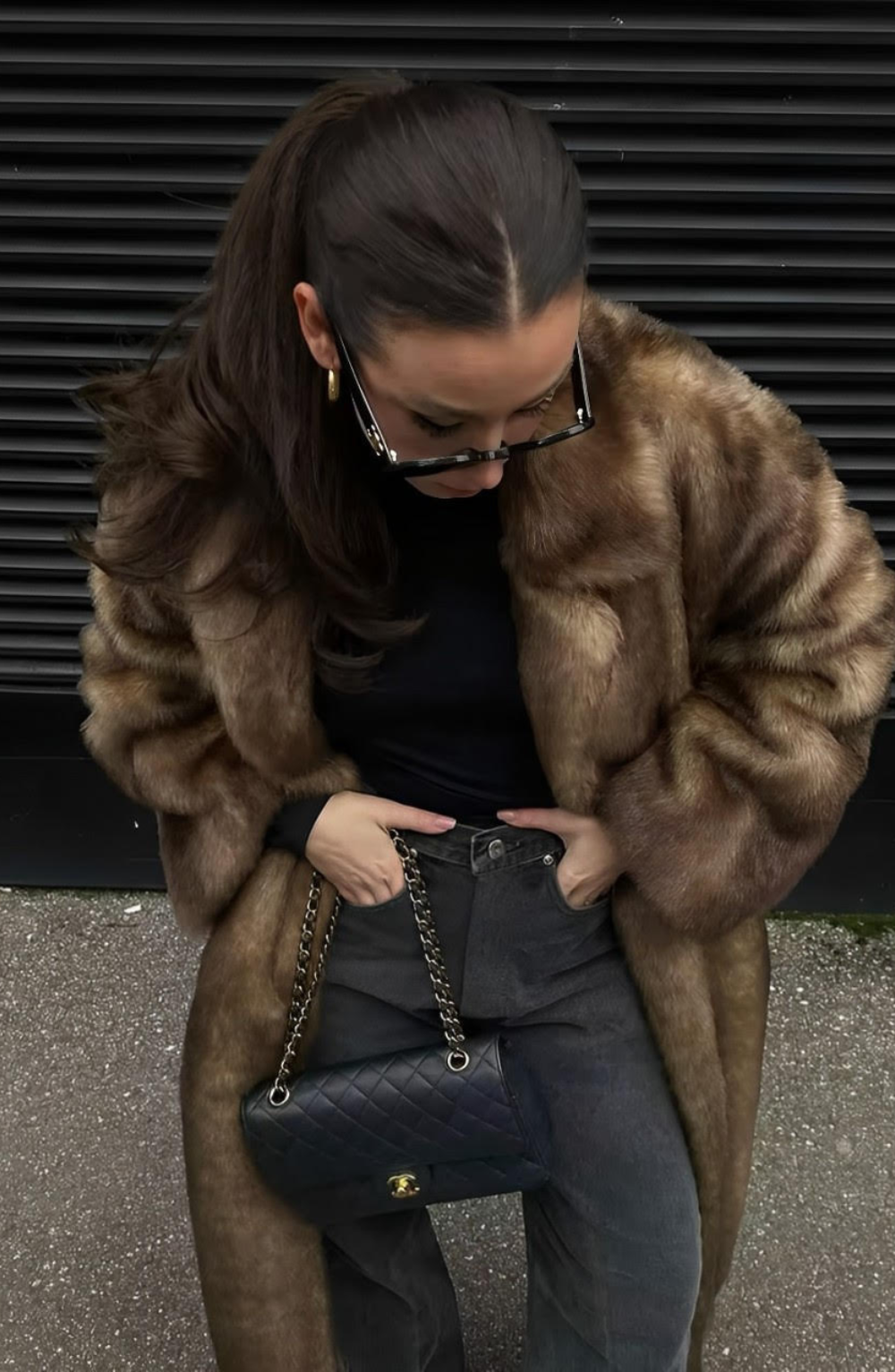 Vivienne Faux Fur Trench Coat