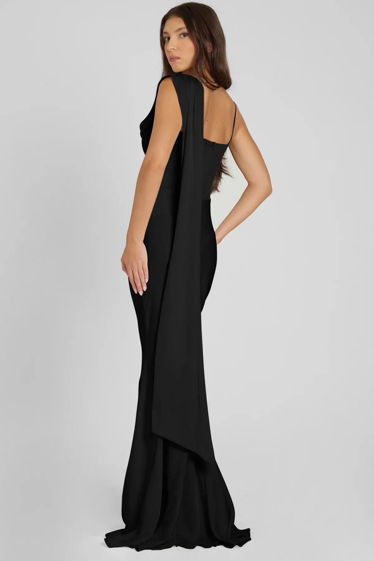 Isla One-Shoulder Satin Gown