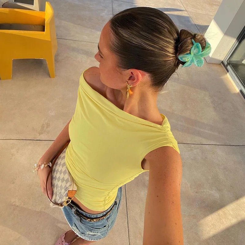 Sienna One-Shoulder Crop