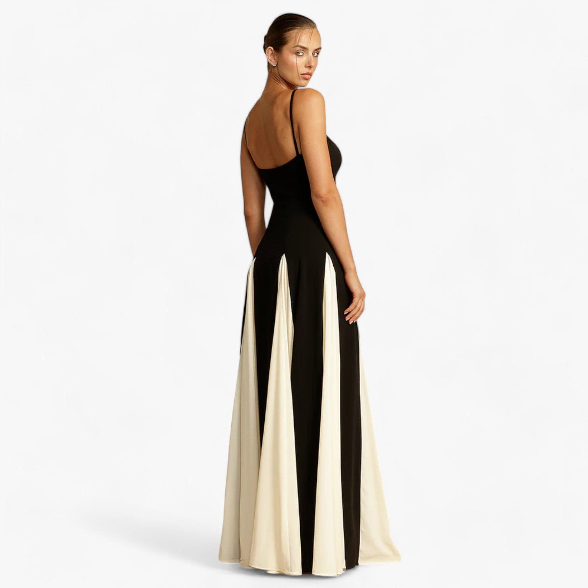 Monochrome Muse Maxi Dress