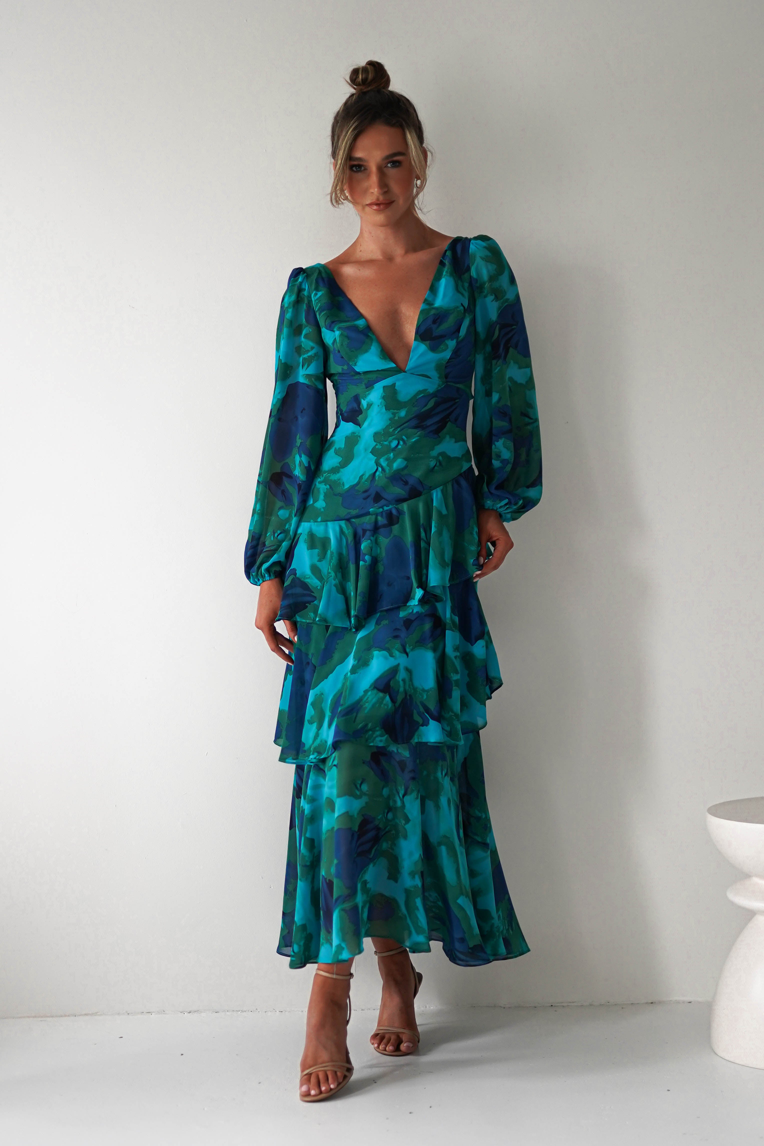 Emerald Whispers Maxi Dress
