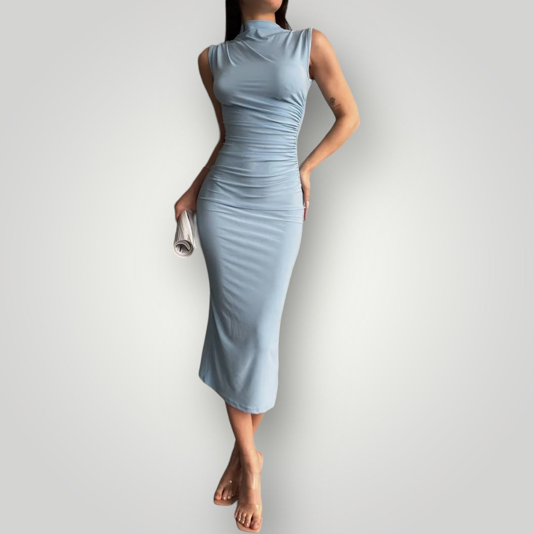 Icy Grace Midi Dress