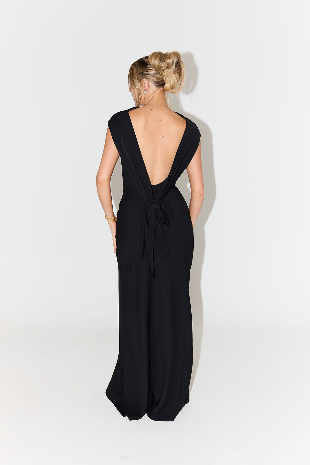 Noir Draped Dress