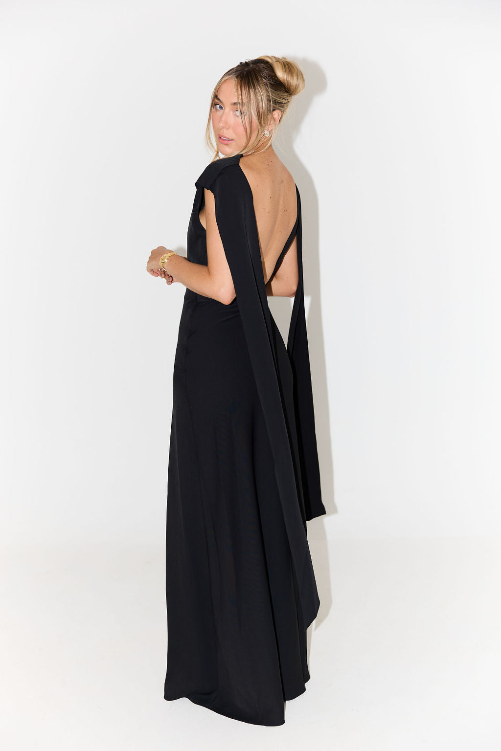 Noir Draped Dress