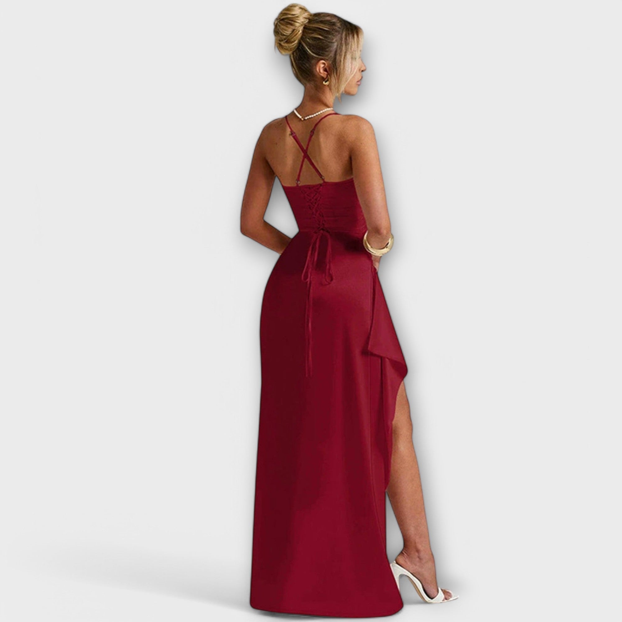 Amara Satin Split Dress