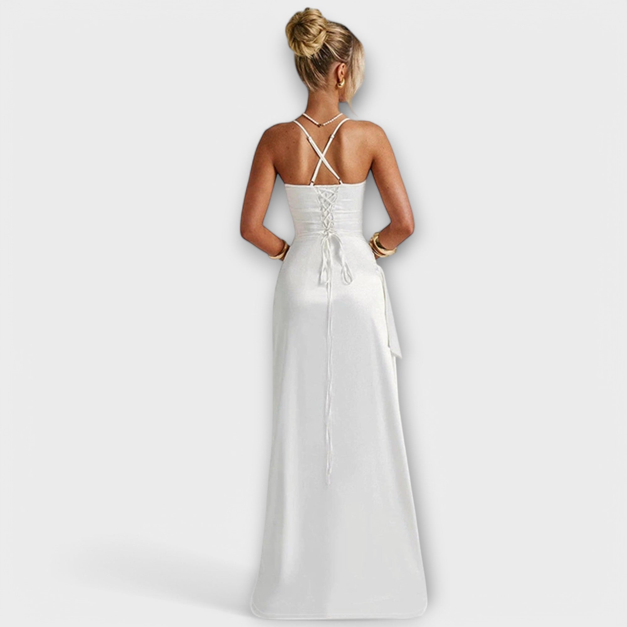 Amara Satin Split Dress