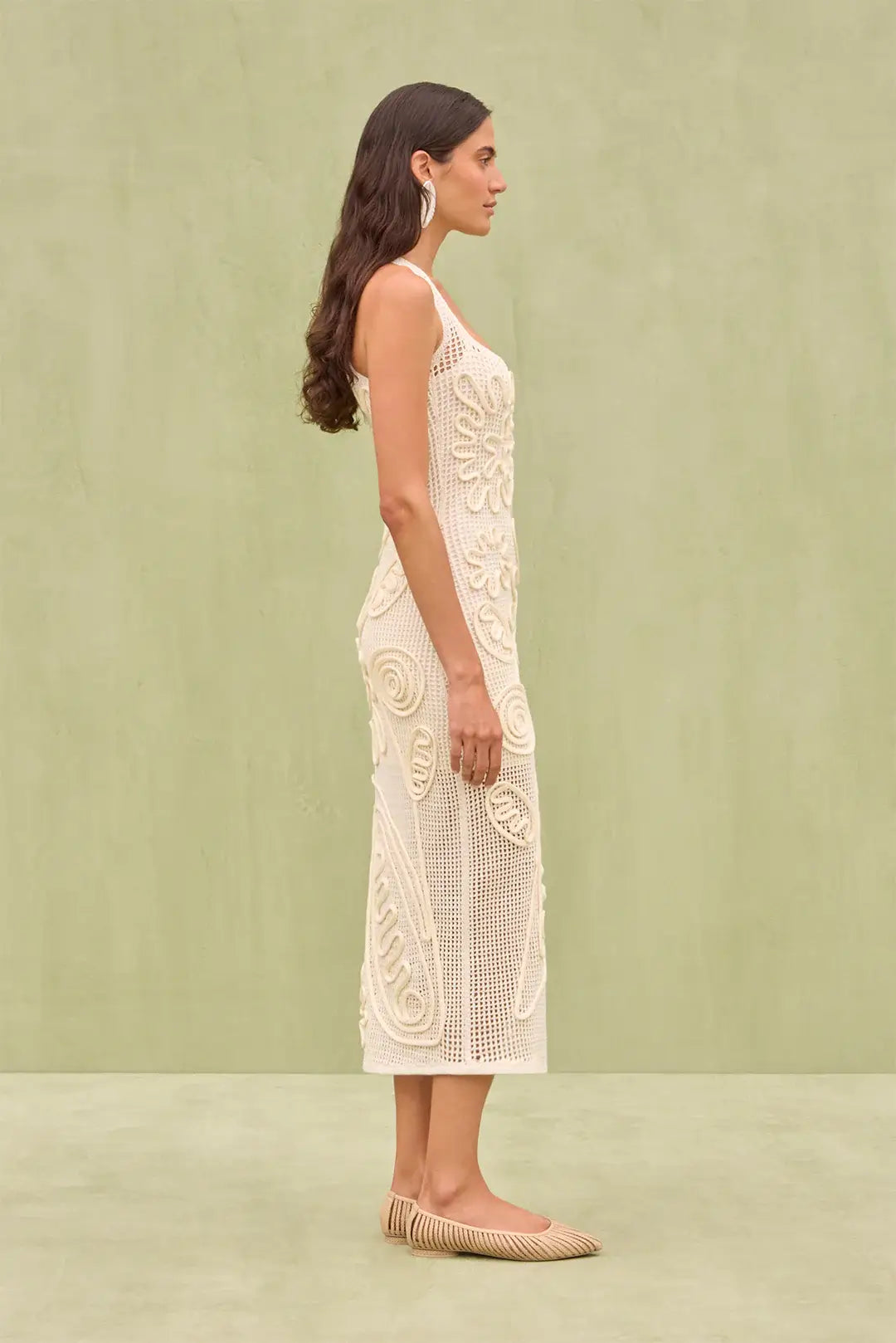 Luminous Lace Midi Dress