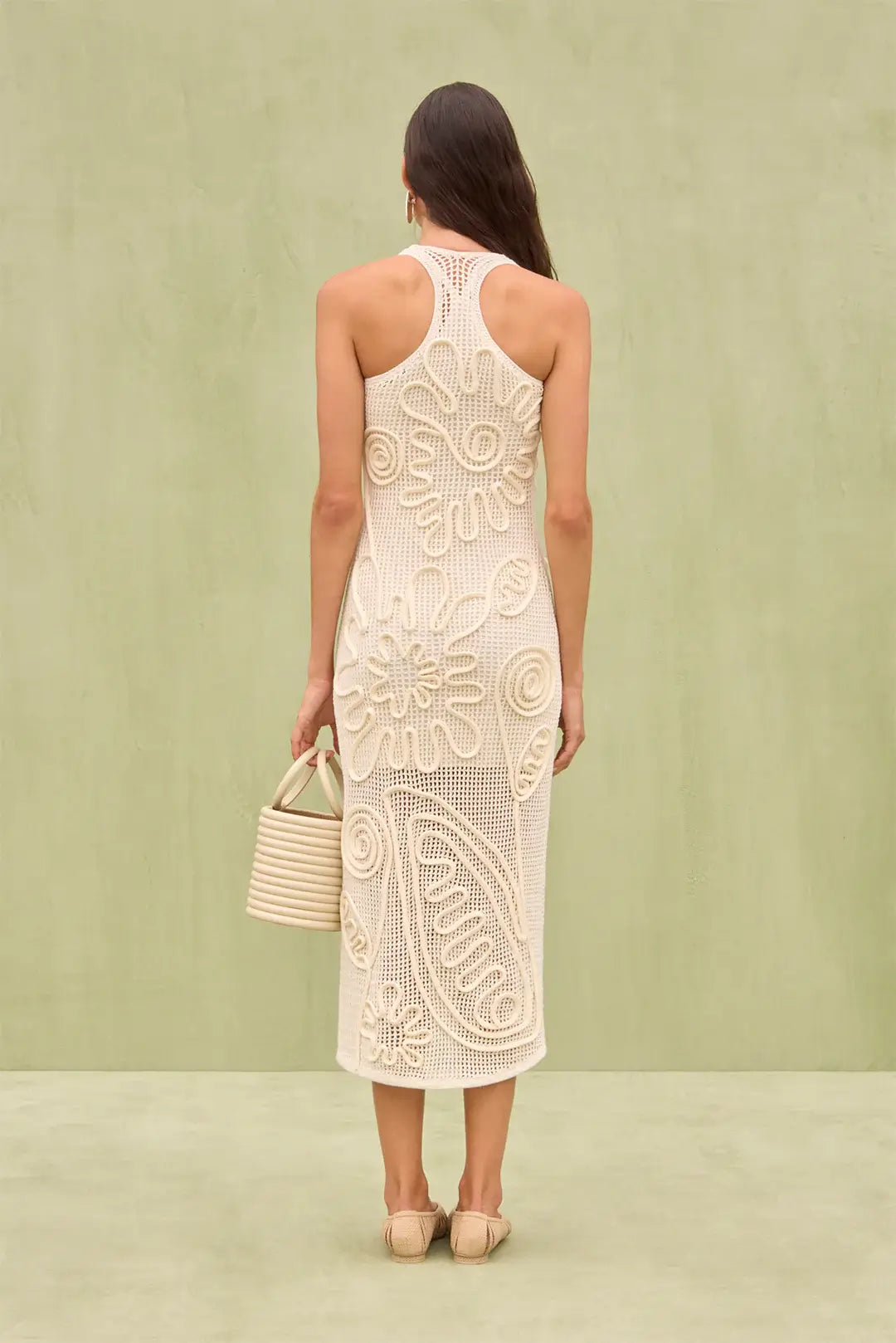 Luminous Lace Midi Dress