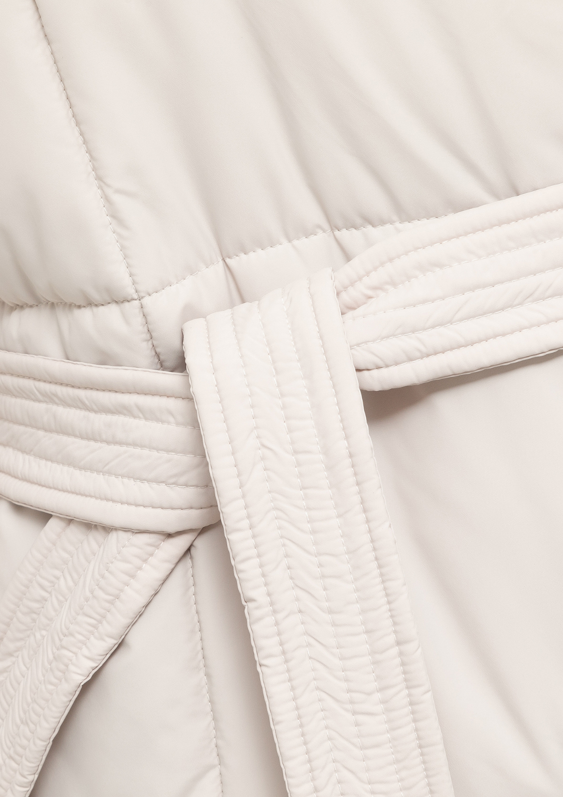 Mid Length Belted Puffer Jacket