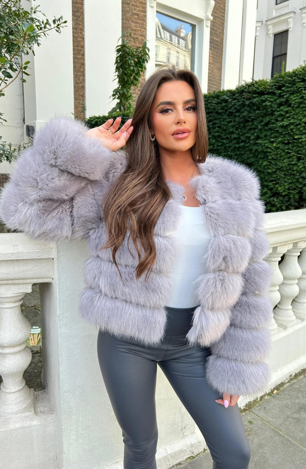Genevieve Luxurious Faux Fur Coat
