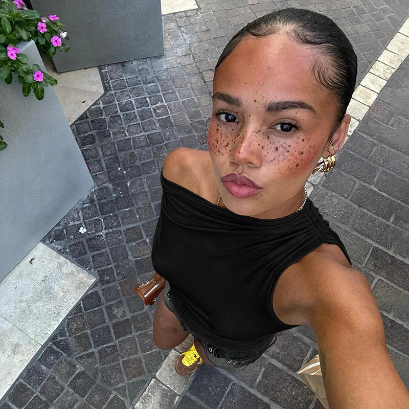 Sienna One-Shoulder Crop