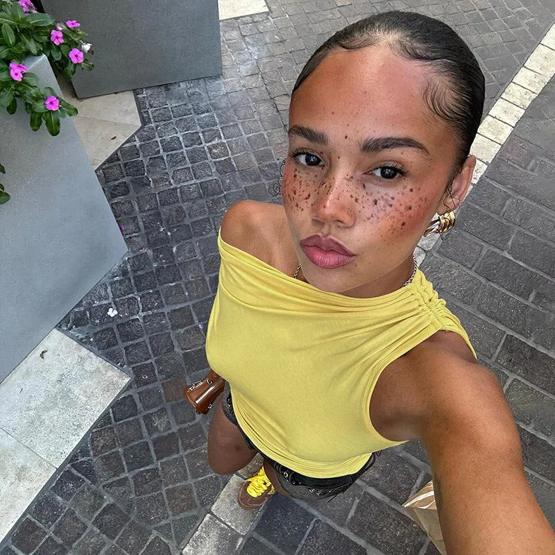 Sienna One-Shoulder Crop