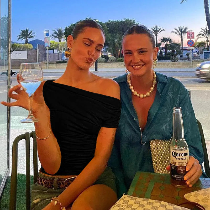 Sienna One-Shoulder Crop