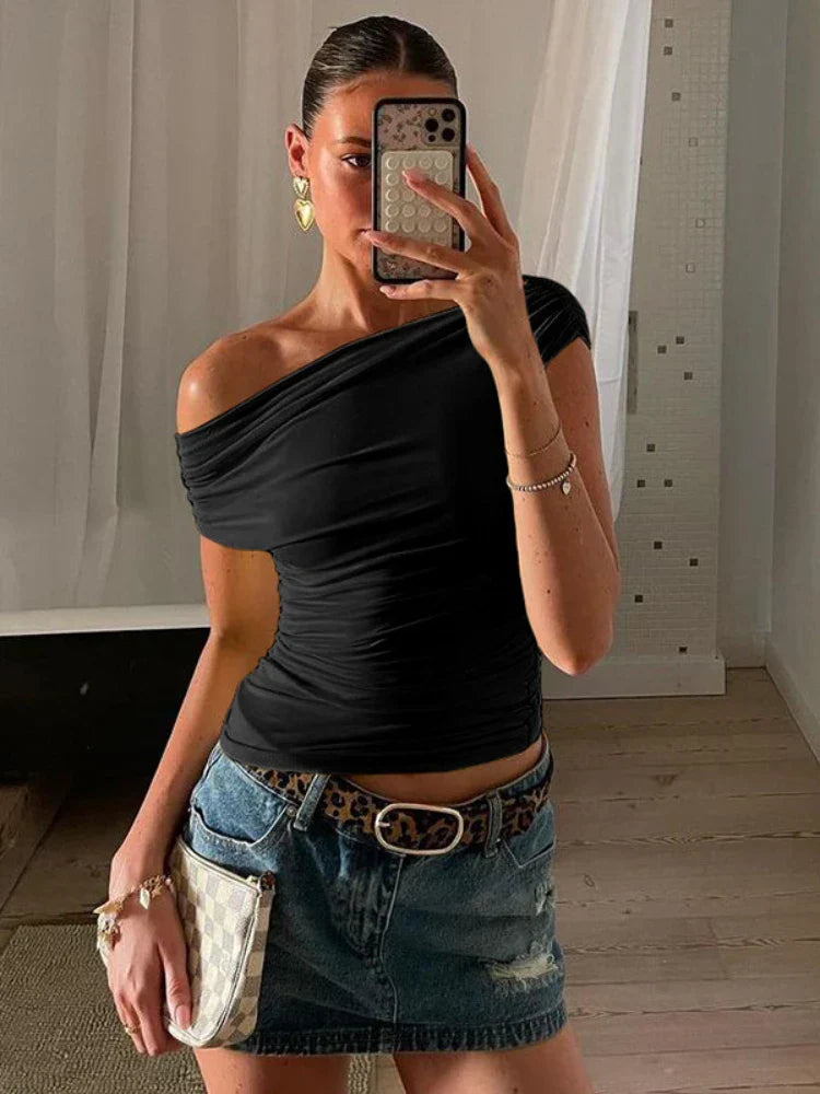 Sienna One-Shoulder Crop