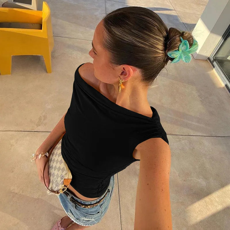 Sienna One-Shoulder Crop