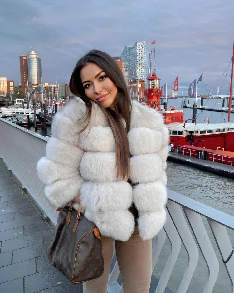 Genevieve Luxurious Faux Fur Coat
