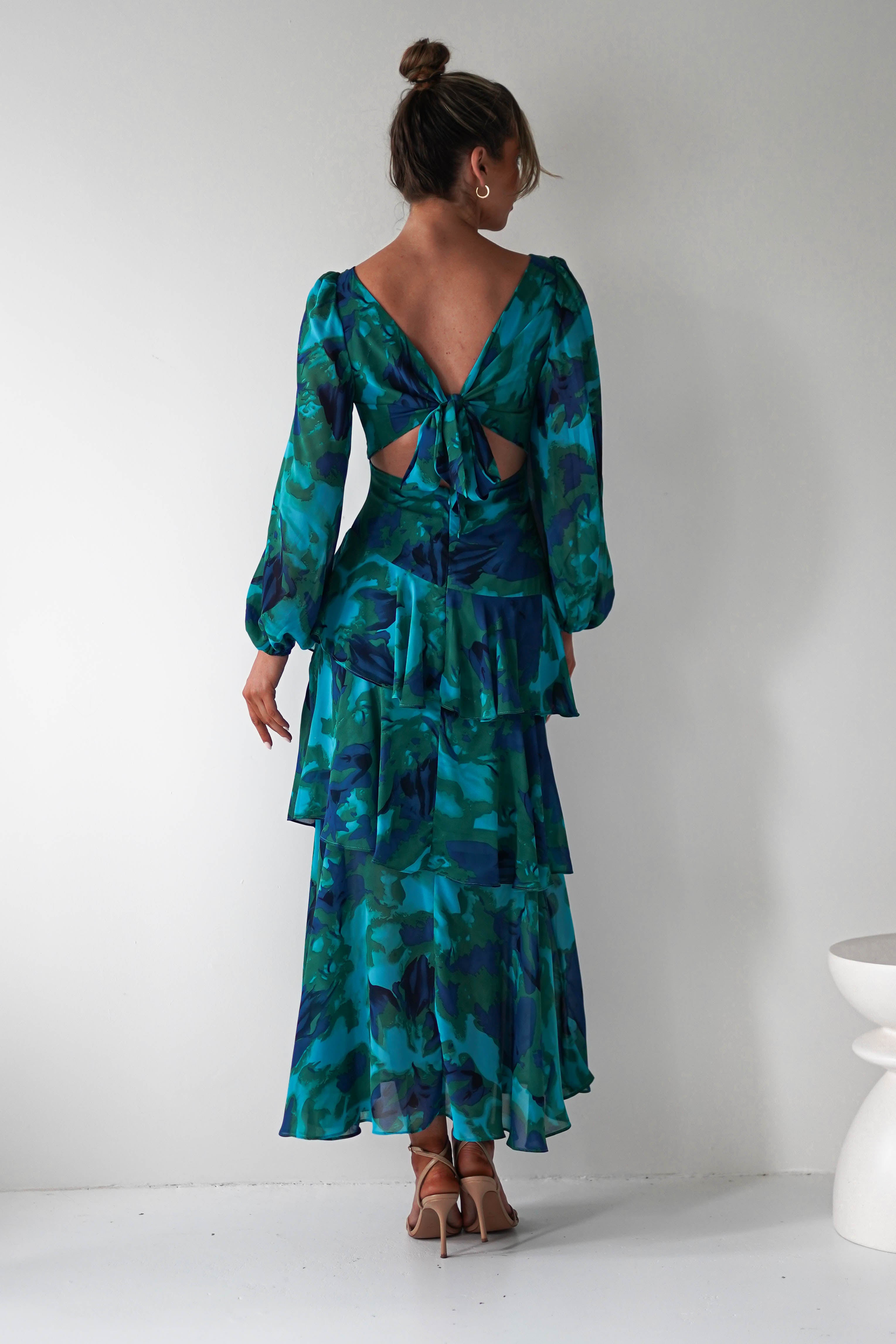 Emerald Whispers Maxi Dress