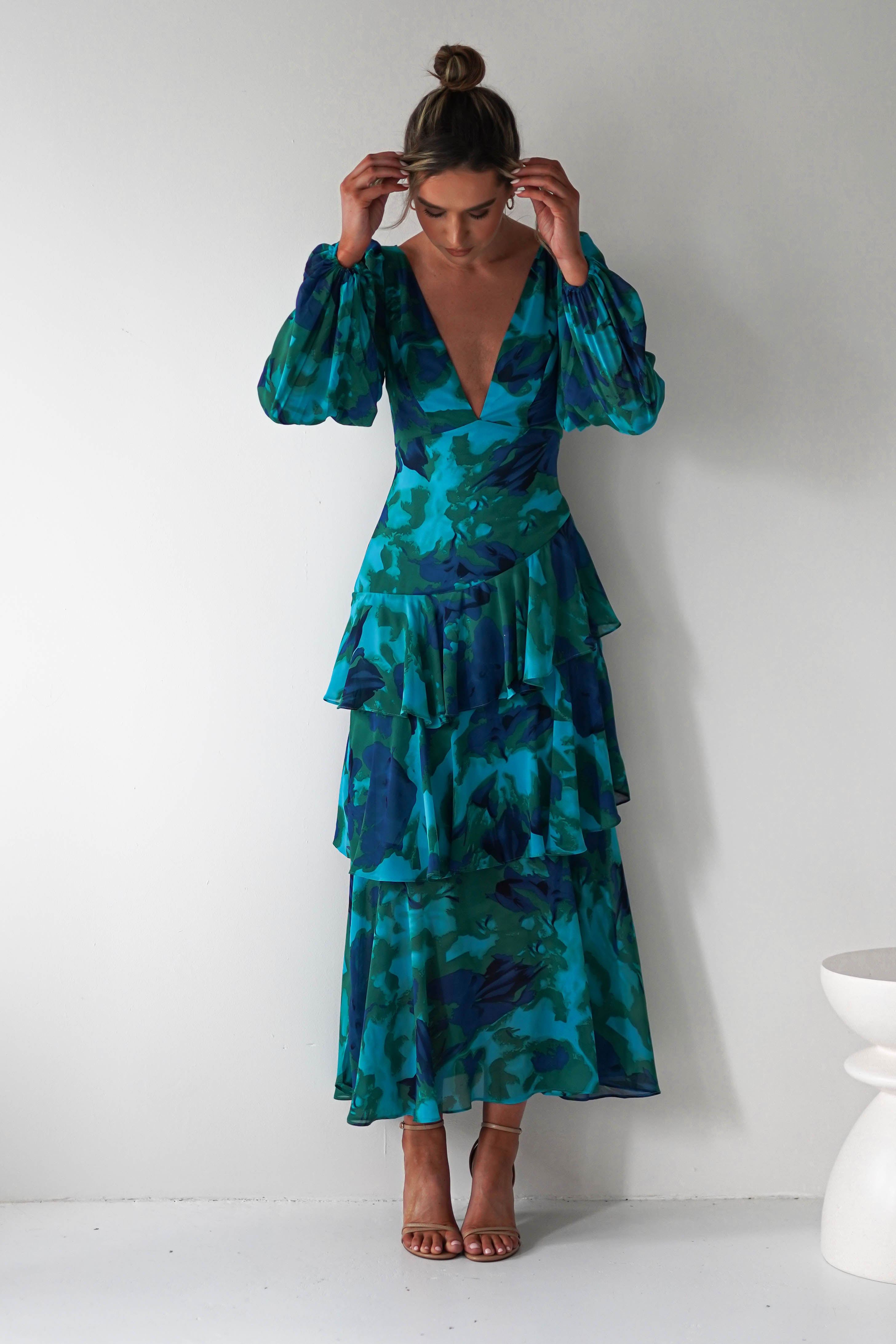 Emerald Whispers Maxi Dress